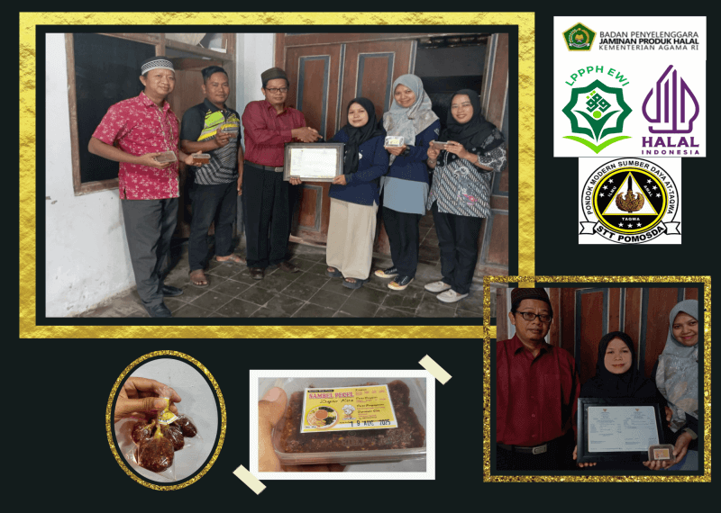 Penyerahan Sertifikat Halal oleh PPPH bersama Manajemen STT Pomosda kepada Pelaku Usaha